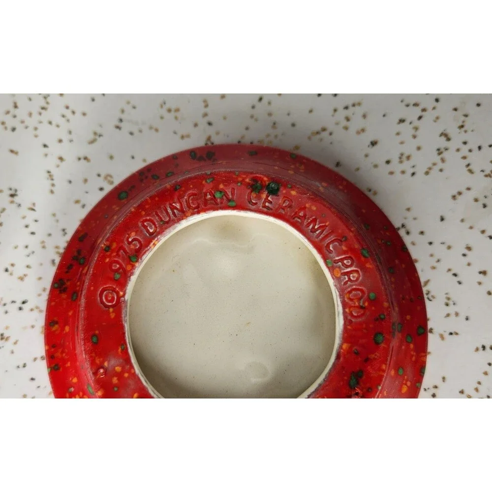 Duncan Ceramics Vintage Christmas Ornament Coasters Holiday Cheer 1975 Set of 2